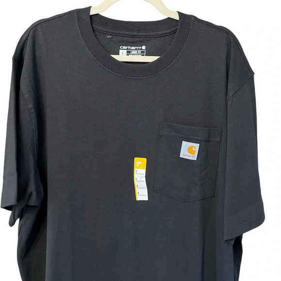Carhartt Classic Loose Fit Short Sleeve Tee Shirt Black Large Outdoor Utility - Picture 2 of 5